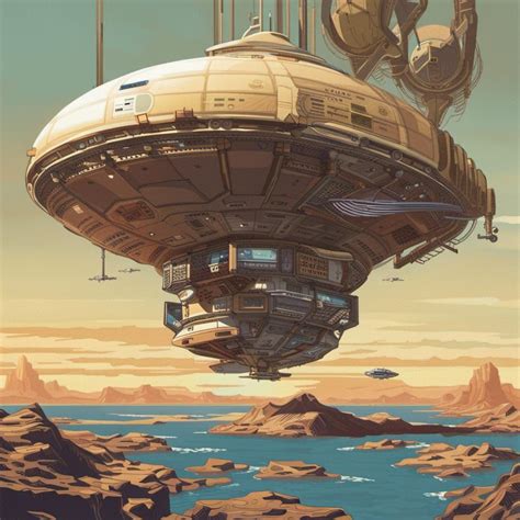 Spaceship Arriving On Venus Space Station Cassette Futurism Ai Generated Artwork Nightcafe