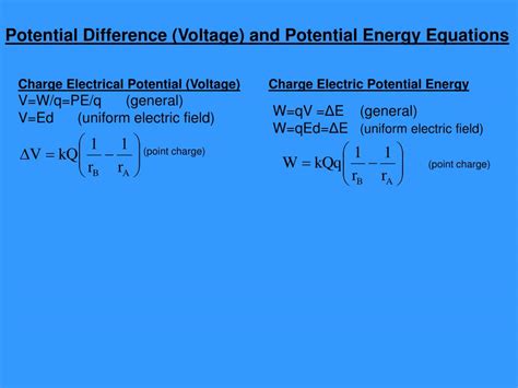 Ppt Electrical Potential Energy Powerpoint Presentation Free