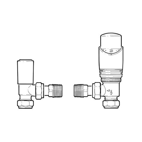 Drayton Trv4 Angled Trv And Lockshield Set 15mm 23009 Uk