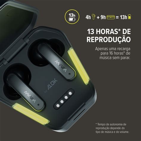 Fone De Ouvido Waaw By Alok Energy 100ebg Bluetooth Tws Parcelamento