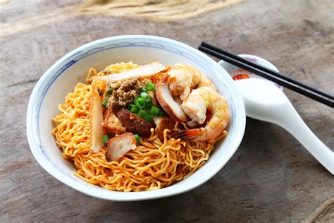 Kolo Mee Traditional Noodle Dish From Kuching Malaysia