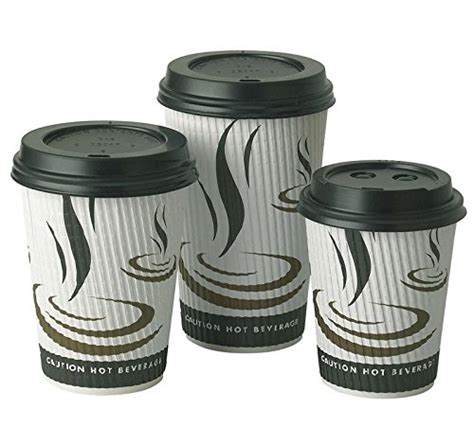 Buy Delipak100 X Coffee Cups Ripple Weave Double Wall Disposable Paper