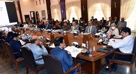 Sindh Cm Syed Murad Ali Shah Presides Over A Cabinet Meeting At Cm House