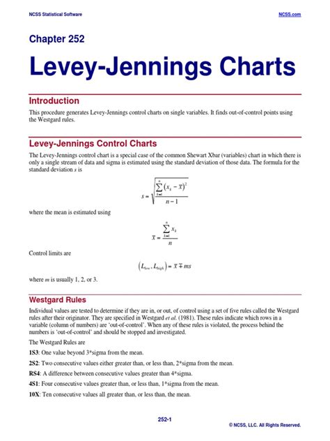 Levey Jennings Charts | PDF | Standard Deviation | Spreadsheet