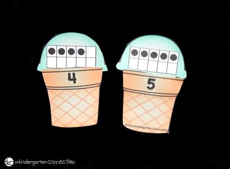 Ice Cream Ten Frame Number Match