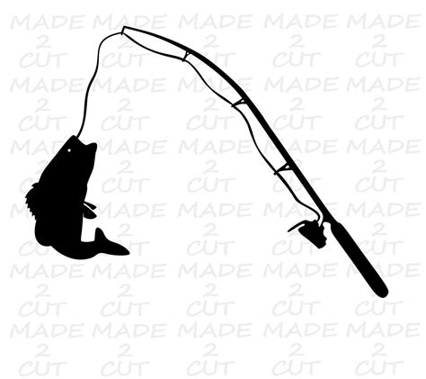 Free Svg Fishing Pole And Fish Svg Best Quality File