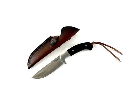 Ловен нож масивен фултанг 8Cr13mov steel кожен калъф - Knives | Онлайн ...