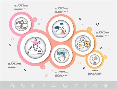 Vektor infografiken flache vorlage kreise origami stil kann für