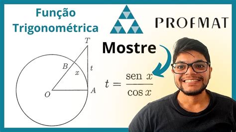 Observando A Figura A Seguir Mostre Que T Sex Cosx Profmat Função