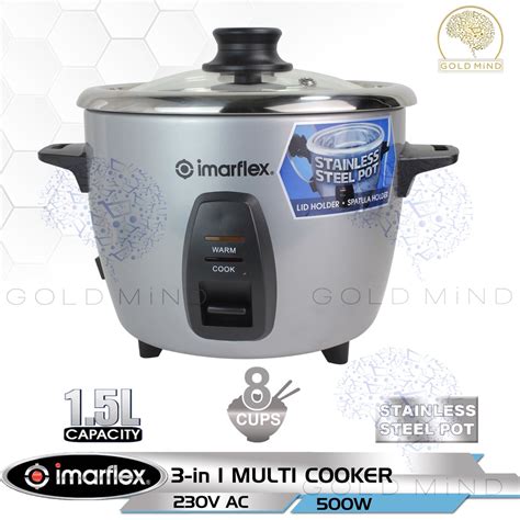 Imarflex Rice Cooker L In Multi Cooker Stainless Pot Cups