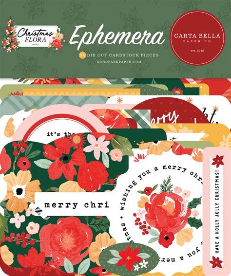 Joyful Christmas Flora Ephemera Echo Park Paper Co