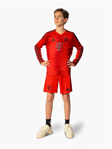 Kids Long Sleeve Jersey Home 24 25 Red Official Fc Bayern Munich Store