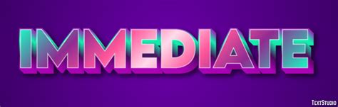 Immediate Text Effect and Logo Design Word 