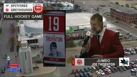 Joe Thorntons Number 19 Retirement Ceremony Windsor Spitfires At Soo