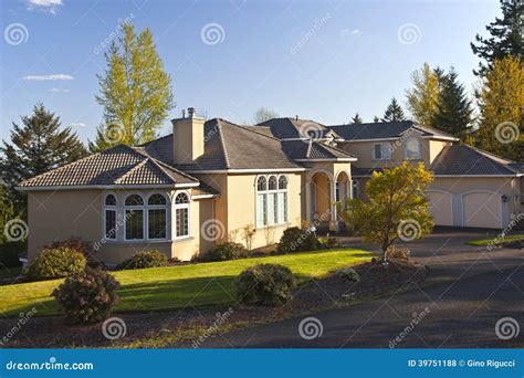 Residential Mansion Clackamas Oregon Stock Photo Image Of