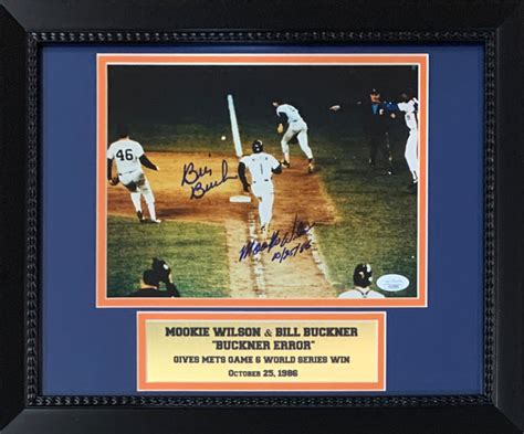 Mookie Wilson & Bill Buckner Autographed New York 1986 World Series Si ...