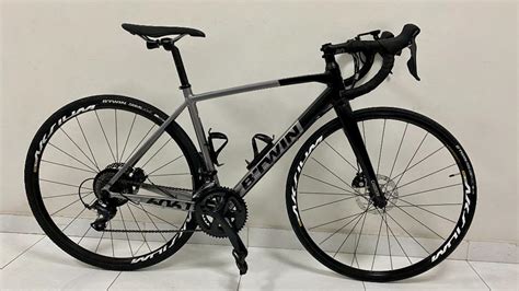 Btwin Ultra 500 Afgf Disc Road Bike Sora 9sp Black Grey Sports