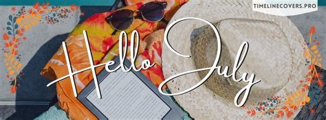 Hello July Summer Beach Vibes Facebook Cover Photo