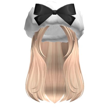 Soft Layered Hair W Fluffy Bow Headband Blonde Roblox