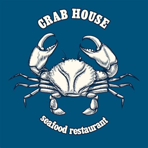 Free Vector Seafood Restaurant Logo Template With Crab