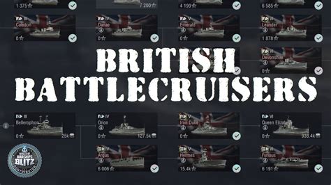 Tech Tree Talk British Battlecruisers World Of Warships Blitz Youtube