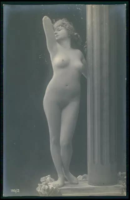 German Austrian French Full Nude Woman Original Old S Photo