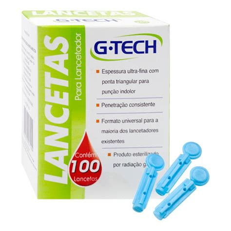 Lanceta Para Lancetador G Tech G Kit Caixas Unidades