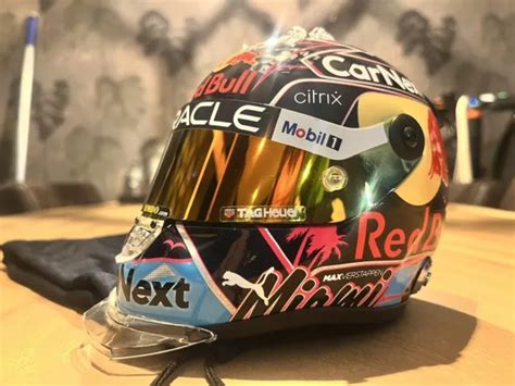 MAX VERSTAPPEN 1 2 Miami GP 2022 Helmet Red Bull F1 EUR 160 00