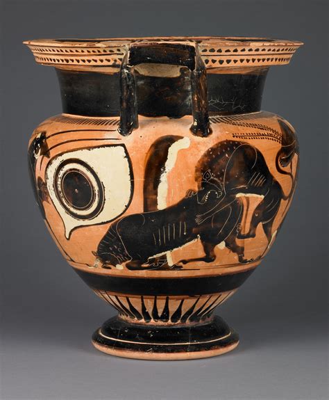 Attic Black Figure Column Krater Getty Museum Getty Museum Greek