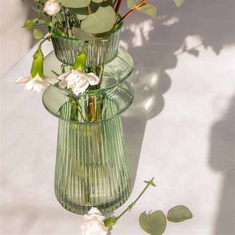 Cloudnola Reversible Large Glass Flower Vase And Bud Vase