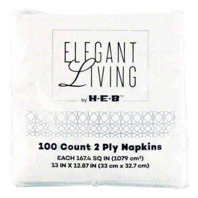 H E B Elegant Living White Lunch Napkins Ct Central Market