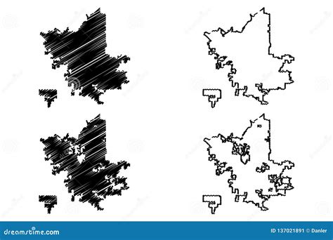 Vector Del Mapa De La Ciudad De Fresno Ilustración Del Vector Ilustración De Districto