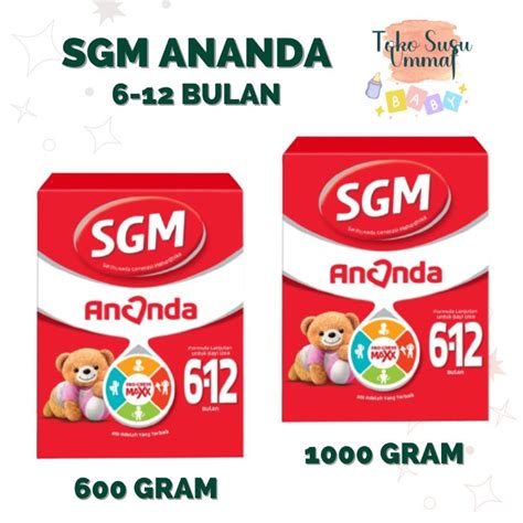 Jual SGM Ananda Tahap 2 Susu SGM Ananda 6 12 Bulan SGM Ananda 600 Gram