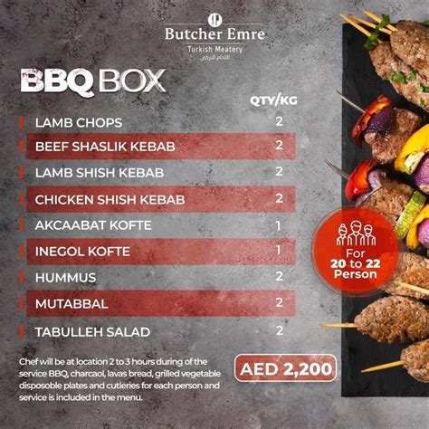 BBQ BOX FOR 20 TO 22 PERSONS