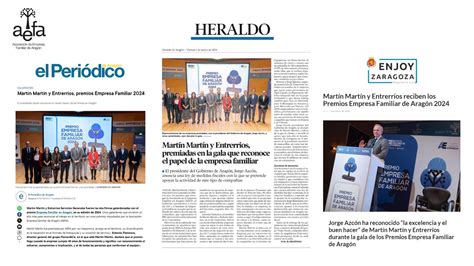 El Premio Empresa Familiar de Aragón 2024 en los medios Blog AEFA