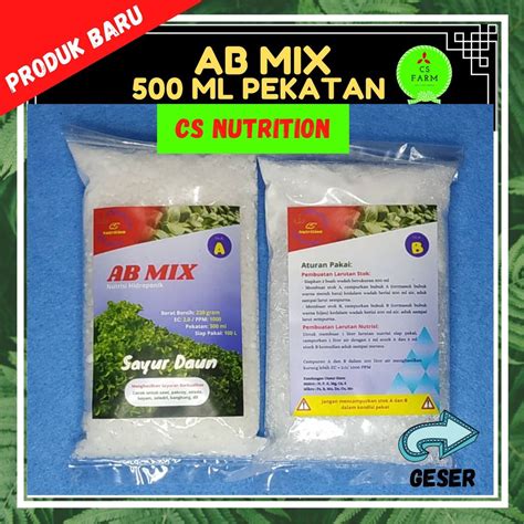 Jual Nutrisi Hidroponik Ab Mix Sayuran Daun Liter Ml Pekatan