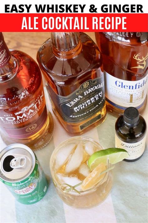 Easy Whiskey and Ginger Ale Cocktail Drink Recipe | dobbernationLOVES