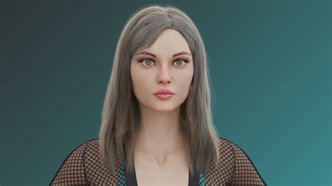 3D Model Blonde Girl With Summer Style Party Bikini Outfit Rigged VR AR Low Poly CGTrader