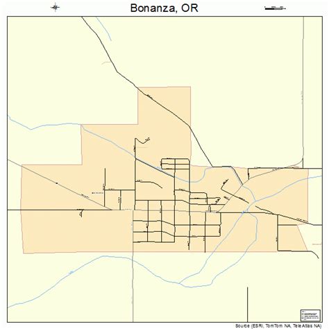 Bonanza Oregon Street Map 4107300