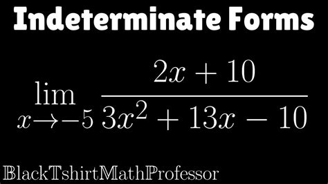 Limits With Indeterminate Forms Problem 2 Calculus 1 YouTube