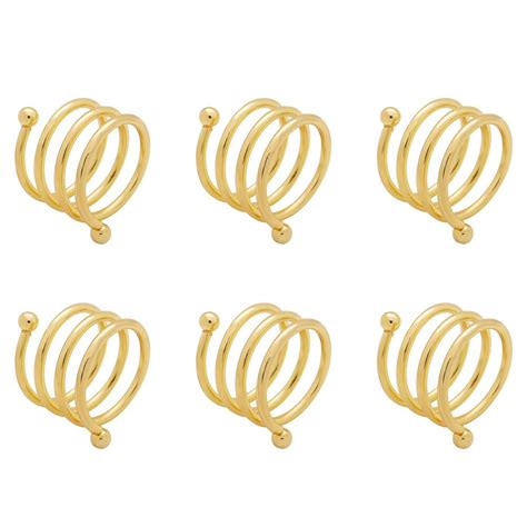 6Pcs Serviette Ringen Legering Servet Houder West Grandado