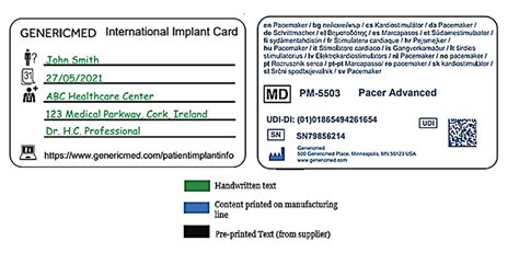 Implant Cards For Europe Omc Medical