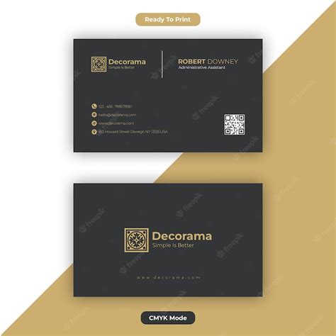 Premium PSD | Professional Black and Gold Business Card Design