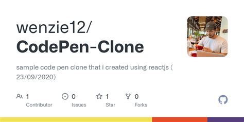 Github Wenzie Codepen Clone Sample Code Pen Clone That I Created