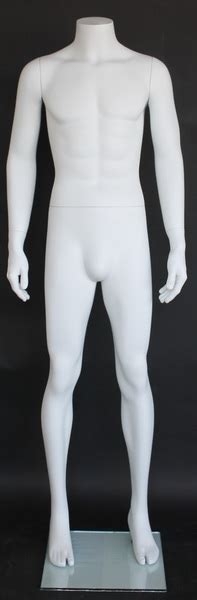 Matte White Male Headless Mannequin Height