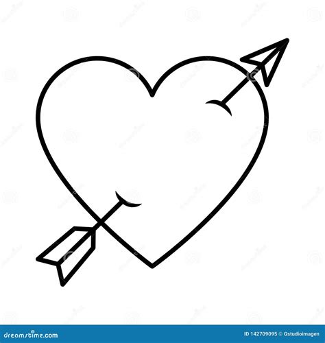 Heart With Arrow Vector Sign Cartoondealer