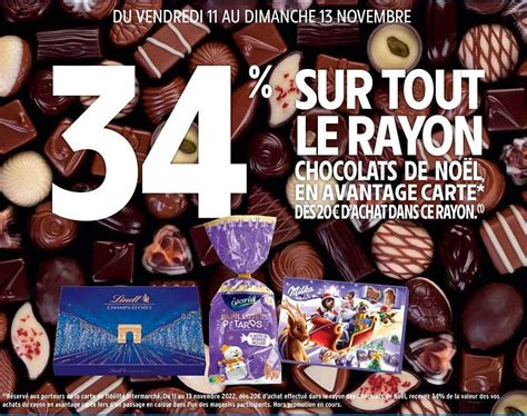 Promo Le rayon chocolats de noël chez Intermarché