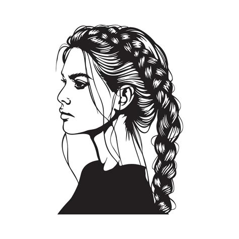 Beauty Woman Braid Hairstyle Image Vector 42336669 Vector Art At Vecteezy