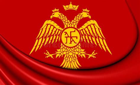 Byzantine Eagle Flag Of Palaiologos Dynasty Stock Illustration