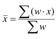 Weighted Mean Formula | Download Scientific Diagram